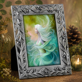 Framed mini print featuring Mystrelle of the Elemental Realm by Primal Painter. Air and Water Theme