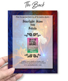 Back of a story card about goddess art Nebula by Primal Painter