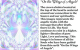 Crown Chakra Necklace, Violet White Pendant with Angel Art - "On the Wings of Angels"