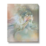Contemporary Abstract Art Print, Pastel Warm Colors, Ethereal Goddess with Symbolism - "Pele"