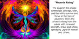 Angel Pendant, Chakra Necklace, Psychedelic Art, "Phoenix Rising"