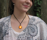 Bright Orange Necklace, Second Chakra Jewlery, Metaphysical Meaning