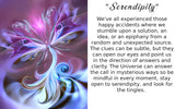 Purple Goddess Art Print with Ethereal Angel Wings and Swirling Clouds, Positive Energy Artwork - "Serendipity"