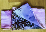Waterproof Shower Curtain Featuring Purple Willow Tree Impressionist Art, Unique Artsy Bathroom Decor