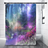 Fantasy Art Shower Curtain, Jewel Tones Bathroom Decor - "The Fairy Realm"