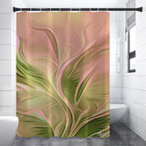 Abstract Modern Art Shower Curtain, Nature-Inspired Earth Tones, Waterproof Minimalist Bathroom Decor - "Wild and Free"