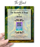 Card with 'The Sporeacles of Fungi' by Sporlock on a colorful forest background