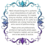 Green Twin Flame Wall Artwork, Heart Chakra Energy Art Print - "Angel Hearts"