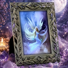 Framed mini fairy art print of Syph Windsong by Primal Painter