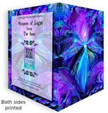Front and back open Third Eye Chakra angel greeting card. Art by Primal Painter