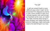 Rainbow Angel Art Necklace, Wearable Metaphysical Art Pendant - "The Gift"