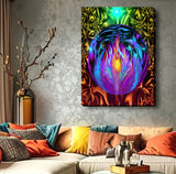 Violet Flame Art Print, Colorful Wall Decor, Energy Art for Meditation - "Transmutation"