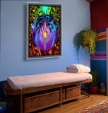 Violet Flame Art Print, Colorful Wall Decor, Energy Art for Meditation - "Transmutation"