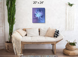 Violet and Blue Modern Art Canvas Print, Zen Minimalism with Positive Energy and Symbolism - "Twilight"