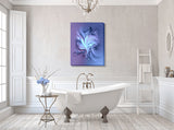 Violet and Blue Modern Art Canvas Print, Zen Minimalism with Positive Energy and Symbolism - "Twilight"