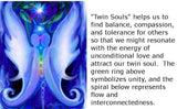 Twin Flames Necklace, Chakra Jewelry, Reiki Artwork Energy Pendant - "Twin Souls"