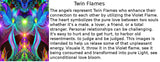 Violet Flame Jewelry, Twin Flames Heart Pendant, Colorful Energy Artwork - "Twin Flames"