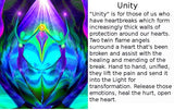 Twin Flames Heart Necklace, Purple Teal Chakra Jewelry, Lightworker Energy Art - "Unity"