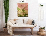 Abstract Art Canvas Print, Plants in Earth Tones with Positive Energy and Symbolism - "Wild and Free"