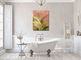 Abstract Art Canvas Print, Plants in Earth Tones with Positive Energy and Symbolism - "Wild and Free"