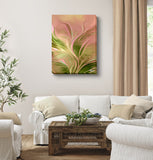 Abstract Art Canvas Print, Plants in Earth Tones with Positive Energy and Symbolism - "Wild and Free"