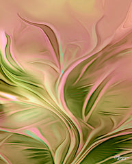 Abstract minimalist art print featuring earth tones with a blurred, swirling texture design by Primal Painter.
