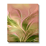 Abstract Art Canvas Print, Plants in Earth Tones with Positive Energy and Symbolism - "Wild and Free"