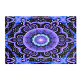 Purple Mandala Area Rug, Unique Bath or Doormat, Purple Swirl Mandala Art