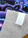 Purple Mandala Area Rug, Unique Bath or Doormat, Purple Swirl Mandala Art