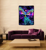 Psychedelic Chakra Angel Tapestry, Huge Fleece Wall Decor- "Bubbles of Clearing"