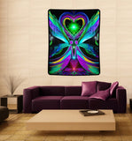 Twin Flames Tapestry, Soulmate Artwork, Reiki Throw "Unconditional Love"