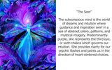 Purple Angel Art Wood Wall Clock, Mandala Home Decor, Metaphysical Artwork  - "The Seer"