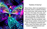 Chakra Angel Art Greeting Card, Single or Sets, Rainbow Reiki Notecards - "Bubbles of Clearing"