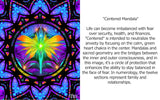 Large Wood Wall Clock, Rainbow Angel Art Home Decor - "Centered Mandala"