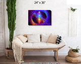 Chakra Art Stretched Canvas, Rainbow Wall Decor - "Chakra Healing"