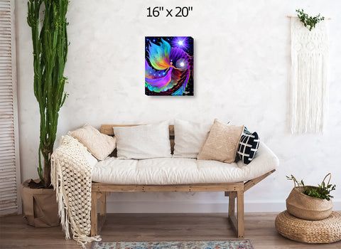 Rainbow Wall Art Stretched Canvas Print, Meditation, Visualization -  –  Primal Painter