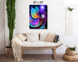 Rainbow Wall Art Stretched Canvas Print, Meditation, Visualization - "The Divine Path"