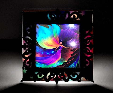 3d Colorful Night Light, Spiritual Altar Lighting, Wall Plug In, Small Bedside Lamp - "The Divine Path"