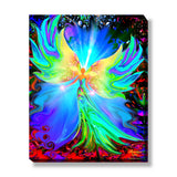 Pastel Angel Stretched Canvas Print, Reiki-Inspired Wall Decor - "Ease"