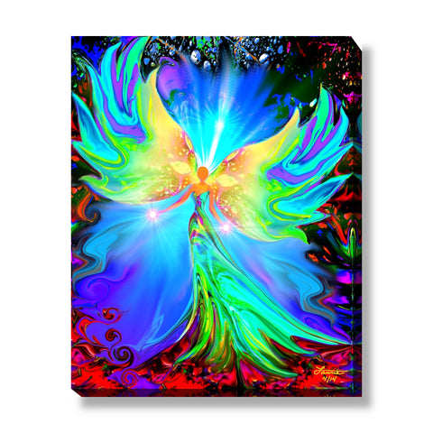 Rainbow Wall Art Stretched Canvas Print, Meditation, Visualization -  –  Primal Painter