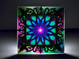 Designer Mandala Night Light, Sacred Geometry Lighting, Small Table Lamp - "Embrace Light"