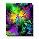 Reiki Angel Wall Decor, Stretched Canvas Print, Metaphysical Art - "From Dark to Light"