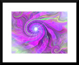 Visionary Art, Chakra Themed Digital Painting, Violet Wall Decor, "Intuition"