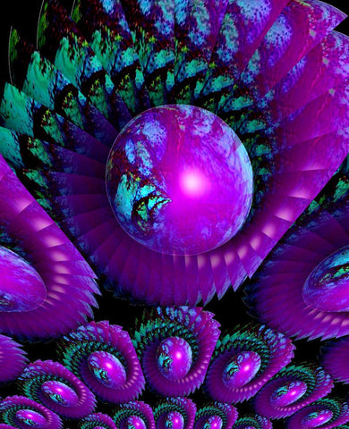 Purple Decor Abstract Art Swirl Reiki Energy Art Print "Manifestation" 8 x 10