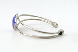 Blue Goddess Bracelet, Throat Chakra Silver Cuff, Reiki Jewelry - "The Healer"