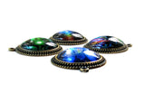 Chakra Art Necklace, Rainbow Swirl Reiki Energy Jewelry - "Rainbow Swirl"