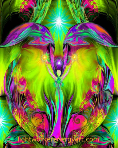 Chakra Angel Healing Energy Art Print