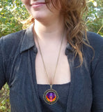 Rainbow Chakra Necklace, Lightworker Energy Art Jewelry - "Chakra Alignment"