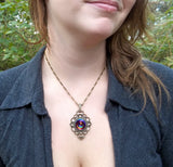 Chakra Art, Reiki Healing, Unique Jewelry, Gypsy Necklace, "Chakra Swirl"