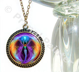 Chakra Art Rainbow Angel Necklace